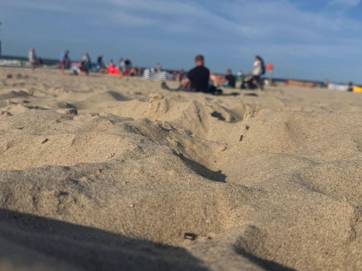 Mewa — plaża we Władysławowie w sezonie